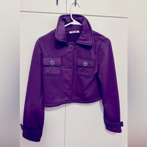 Cropped fleece jacket